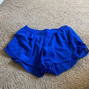 Lulu lemon hotty hot shorts 10 Tall! Dark cobalt blue color hood as new